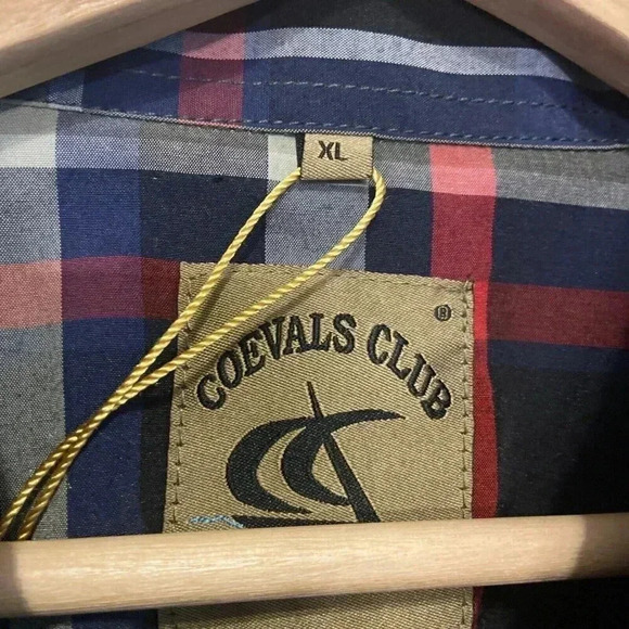 Coevals Club Plaid Long Sleeve Pearl Snap Western Style Shirt Men's Size XL - Picture 3 of 8